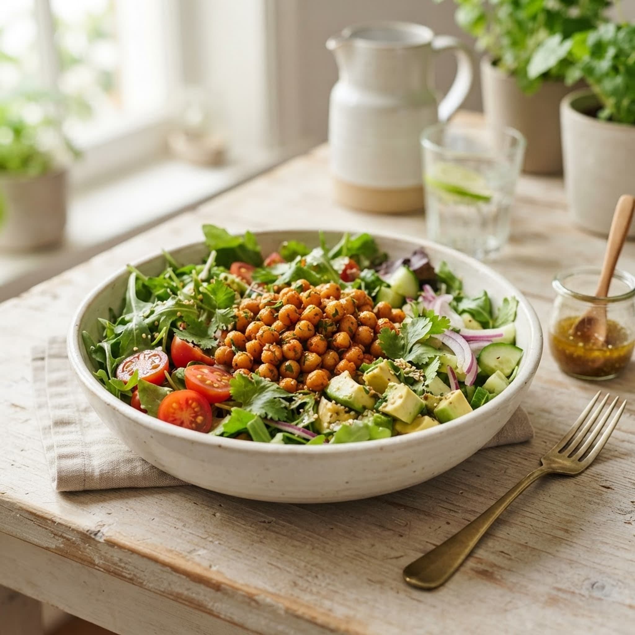 Salada com Grão de bico